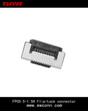 FPC0.5 H1.5 Flip Lock R/A SMT ZIF Connector
