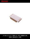 FPC0.5mm间距高1.2双接触镀金NON-ZIF连接器